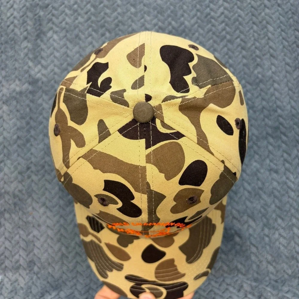 Outdoor Cap Whole Hog Cafe BBQ Duck Camo Snapback Hat GC-100 Brown Orange